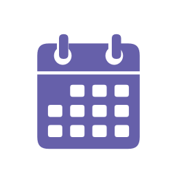 Calendar Icon with White Background