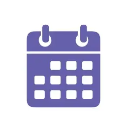 Calendar Icon with White Background