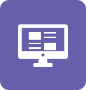 Computer Icon with Purple Background